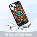 Mandala Flower Designed Phone Case for iPhone 13 Mini Protective Cover Soft TPU Slim Shockproof Limited Boho Phone Case for Teen Girls and Boys, Women and Men