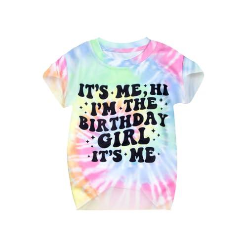 Girls Birthday Shirts I'm The Birthday Girl Tee Tops Kids Outfit Colorful, Size: 4-5T