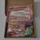 Yilloog 120 Pcs Chenille Letter Patches Iron on Patches Embroidered Hat Patches Include 78 Letter Patches 42 Star Heart Flower for Jacket Clothing Jeans Christmas DIY(Pink, Purple, Blue)