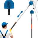 Cobweb Duster with Extension Pole, Dense Soft Bristles & Efficient Dust Removal, High Reach Cleaning 5-20FT Adjustable to 26FT, Indoor Outdoor for Ceilings/Corners/Fans