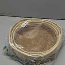 Round Rattan Baskets Set for Organizing Wicker Storage Basket for Fruit, Bread Serving Decorative Gift Baskets Empty, Countertop Baskets for Pantry and Bathroom (beige)