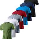 Boyzn 1, 3, 5 or 7 Pack Men's Workout Running Shirts, Dry Fit Moisture Wicking T-Shirt, Gym Athletic Short Sleeve Tee Shirts (M)