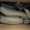 Amazon Basics Ergonomic Executive Office Desk Chair with Lumbar Support, Flip-up Armrests, Adjustable Height, Cream Leather