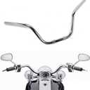 Motorcycle Hanger 1 inch 25mm Ace Cafe Racer Clubman Handlebar Handle bars handlebars Bar compatible with Harley Sportster XL883 XL1200 (Chrome Color)