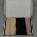 AIRCUTE Washable Adult Urine Incontinence Underwear for Women Leak Proof Absorbent Bladder Protective Panties (Large, 5 Pack) (2 Black, 2 Beige, Dusk)