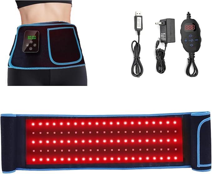 Lumalean Pro Red Light Therapy Belt – Infrared Light Therapy Belt for Waist, Belly & Back Comfort, Adjustable Luma Lean Pro Belt, Body Wraps, Lightweight, Non-Rechargeable - Black