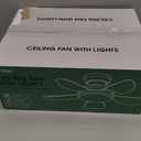 32 Inch Modern Ceiling Fans with Lights, Small Flush Mount Ceiling Fan with Light and Remote/APP Control, 5 Reversible 6 Speeds Curved Blades, 3 CCT Dimmable Lights for Bedroom, Black