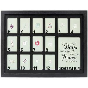 GMFrames School Days Photo Frames Prek-12x16 for Pre-School & Kindergarten to 12th Grade Black