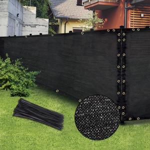 Black 5FT X 50FT Outdoor Privacy Screen Fence & Mesh Shade Net Cover, Ideal for Garden and Backyard - Enhances Privacy for Fencing & Chain Link, Perfect for Patio Privacy Wall, SlatsFreestanding