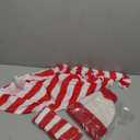 Adult Red and White Striped Shirt Women Funny Halloween Costumes Shirt Hat Socks and Glasses Suits (XX-Large)