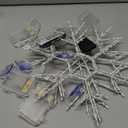 Tuanse 4 Pcs Christmas Silhouette Window Lights Christmas Snowflake Lights with Remote Control LED Lighted Snowflake Decorations Xmas for Window Wall (Warm White and White)