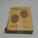 Electric Fly Swatter Foldable Bug Zapper Racket with 4000V 1800mAh Rechargeable Battery 5-Layer Safety Mesh Dual Modes with Mosquito Light Suitable for Indoor or Outdoor Use (White) (X01)