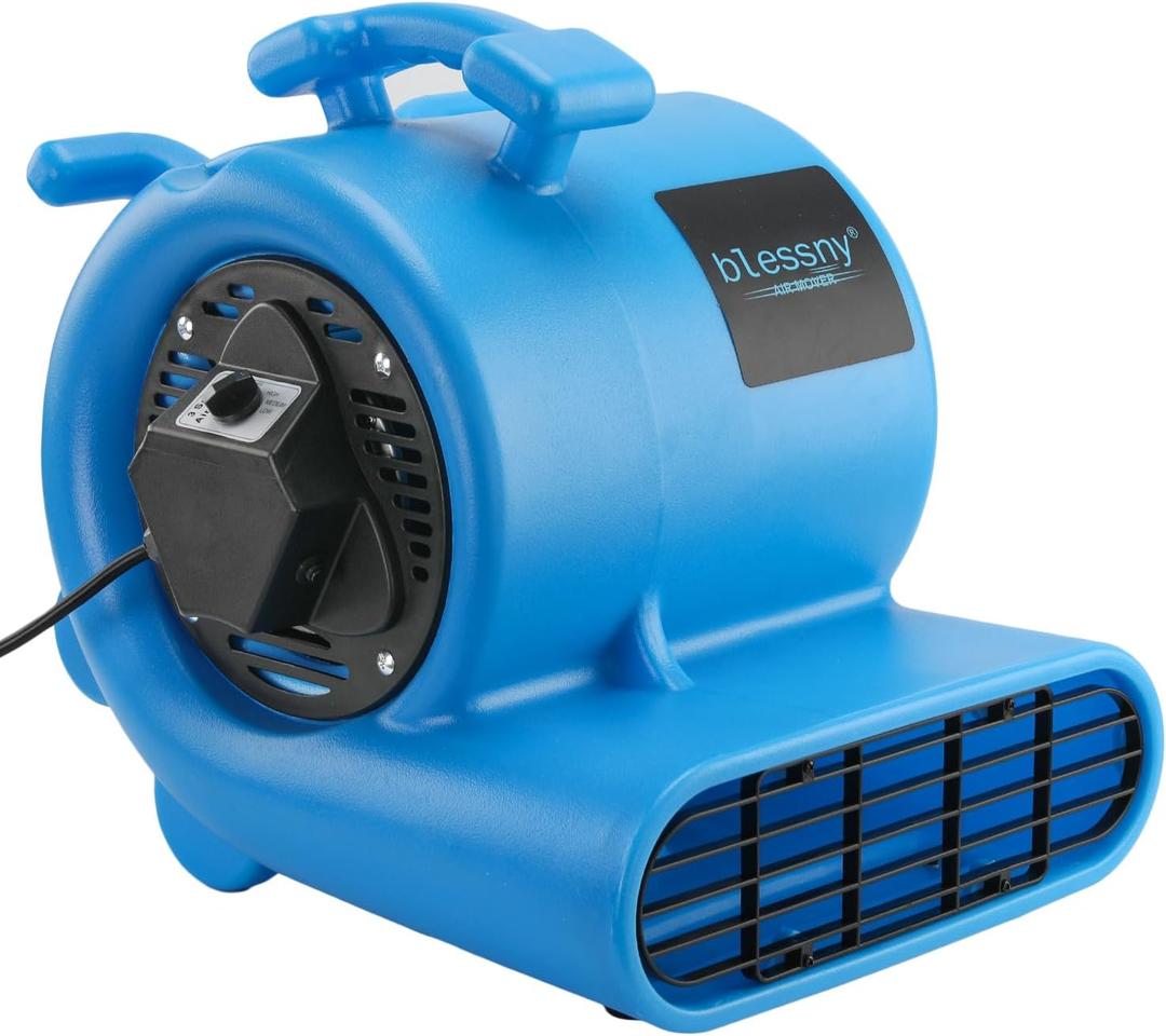 blessny 3/4 HP ETL Listed Carpet Dryer Air Blower Fan for Home Drying, 3/4 HP Large