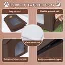 Outdoor Cat House for Shelter Feral Cat, Outside Waterproof Cat House for Outdoor/Indoor Cats, Insulated Cat Bed for All Seasons with Cozy Cushion (Brown, Zip Style)