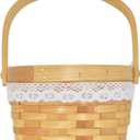 Flower Girl Basket Wooden Flower Basket Woven Flower Basket,Wedding Flower Girl Basket And Home Decorations