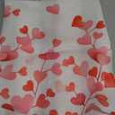 BETGINY Valentines Tablecloth Round 60x60 Inch, Red Pink Love Heart Table Cloth, Stain Resistance Polyester Anniversary Day Holiday Table Covers for Kitchen Dining Parties Picnic