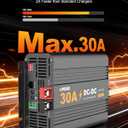 DC to DC Charger 12V 30A, Multi-Stage On-Board Battery Charger for Lithium, AGM, Gel, and Lead-Acid Batteries, Ideal for RVs, Marine, Boats and Commercial Vehicles