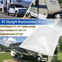 RV Skylight Outer Dome,18"x 26" OD Universal Skylight Fits All Standard 14" x 22" Skylight Openings, RV Shower Skylight for Camper Trailer Fifth Wheel Motorhome Truck (Clear)