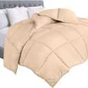 Utopia Bedding Comforter Duvet Insert, Quilted Comforter with Corner Tabs, Box Stitched Down Alternative Comforters King Size (Beige) (King (Pack of 1))