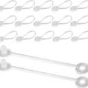 DOITOOL Tag Fasteners Clear Plastic Snap Lock Pins for Retail Clothing Price Tags and Merchandise Security Loops 3.26 Inch 150 Pieces