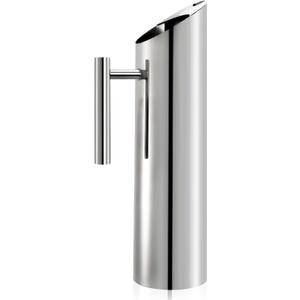 Hiceeden Stainless Steel Water Pitcher, 70oz/2L Modern Metal Pitcher with Ice Guard, Silver Carafe Drink Jug with Handle, Homemade Beverage Container for Juice, Coffee, Milk, Iced/Hot Tea