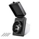 30 AMP Twist Lock RV Shore Power Inlet 125V/120V,RV Shore Power Inlet with 3 Stainless Steel Pins and Screws,NEMA L5-30P,ETL Listed,Black