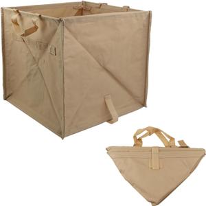 1PCS Khaki Foldable Storage Bag Oxford Foldable Camping Storage Bag Large Storage Basket With Handles