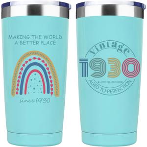 96th Birthday Gifts For Women, 96 Year Old Birthday Gifts for Woman, 96th Birthday Decorations for Mom, Girlfriend, Sister, Wife, Grandma, Daughter, 1930 Vintage Tumbler 20 OZ