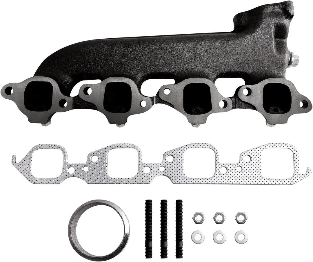 Left Exhaust Manifold Kit - Includes Required Gaskets and Hardware Compatible with C15 25 1500 2500 Jimmy K15 25 35 G20 30, Reference OE: 674-159