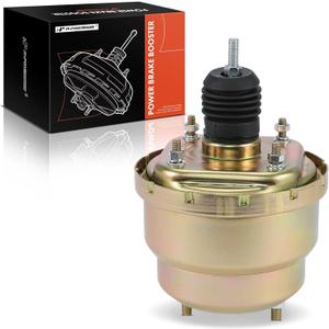 A-Premium Universal Vacuum Power Brake Booster Compatible with most Street Rods, Hot Rods, Muscle Car, Trucks and Vans, 7 Inch Dual Diaphragm, Without Master Cylinder, Replace# PB7537