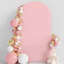 Wokceer 7.2FT Wedding Arch Cover Spandex Fitted Wedding Arch Stand Covers Round Top Blushing Pink Chiara Arch Cover for Birthday Party Ceremony Banquet Decoration