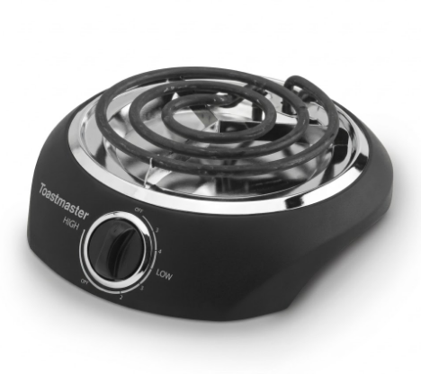 Toastmaster Single Burner with Adjustable Temp Control, 750 Watt
