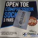 Doctor's Select 3 Pairs Copper Toeless Compression Socks Women & Men - 20-30 mmHg Open Toe Compression Socks Knee High Women M