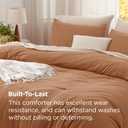 Bedsure Full Comforter Set, Pumpkin Soft Prewashed Bedding for All Seasons, 3 Pieces GentleSoft Bed Set, 1 Lightweight Comforter (82"x86") and 2 Pillowcases (20"x26")