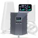 Cell Phone Booster for Home & Office,Up to 5500Sq Ft,Cell Phone Signal Booster for Band 2/25 / 4/66 / 5/12 / 17/13 with All U.S. Carriers,Boosts 5G 4G LTE, FCC Approved (Dark Gray)
