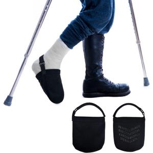 2 PCS Protective Cast Socks Toe Covers for Foot, Soft Warm Cast Socks Over Cast for Men Women Adults, Adjustable Non-slip Cast Toe Covers Fit for Most Casted Foot