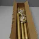 AIZESI Gold Tension Curtain Rod 30-63Inch 1PC,Spring Tension Rod No Drilling Non-Slip Adjustable Tension Curtain Rod, Spring Loaded Rod Extendable Tension Rod For Windows Doorway Bedroom