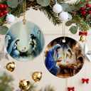 Christian Gifts: Nativity Scene Christmas Ornaments | Christian & Religious Holiday Ornament (Christmas Decorations), Holy Family Decor, Religious Gift, Baptism Gift & Unique Faith Festival Gifts