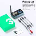 SOOMFON Bluetooth Transmitter for TV 3-in-1 Bluetooth 5.0 Transmitter Receiver for TV to 2 Headphones with LCD Display Adjustable Volume, Optical AUX RCA Bypass for Home Stereo Speaker