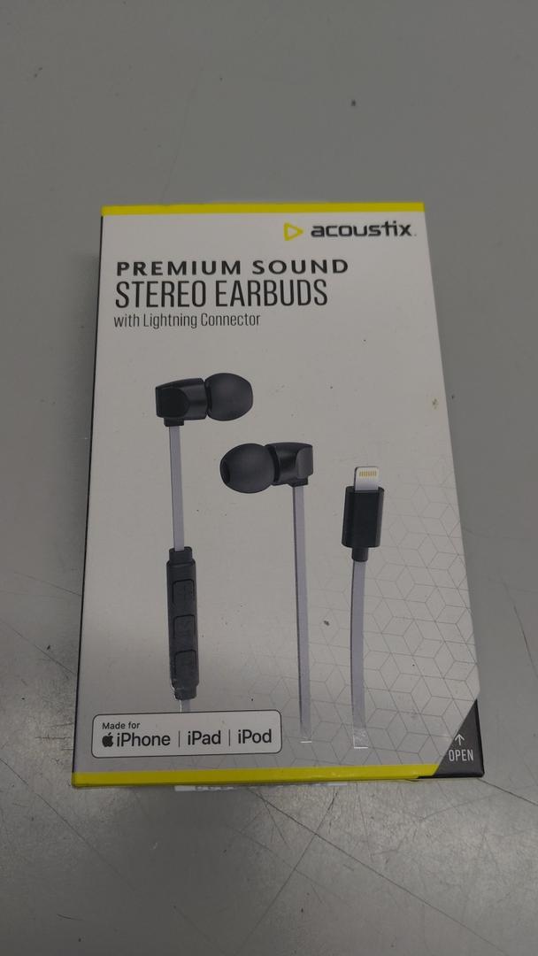 Acoustix Premium Sound Stereo Earbuds with Lightning Connector