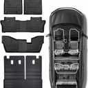 Car Floor Mats for Honda Pilot 2016-2022 8 Seats (No Elite Models), Accessories for Honda Pilot 2016-2022, All Weather Black Rubber Liners for Cars, Custom Fit Trunk Mat Back Seat Cover, 4PCS