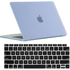 RUBAN Case for MacBook Air 13 inch Case 2022, 2021-2018 Release A2337 M1 A2179 A1932 - Protective Snap On Hard Shell Cover and Keyboard Cover for Version MacBook Air 13 with Touch Bar (Ultramarine)