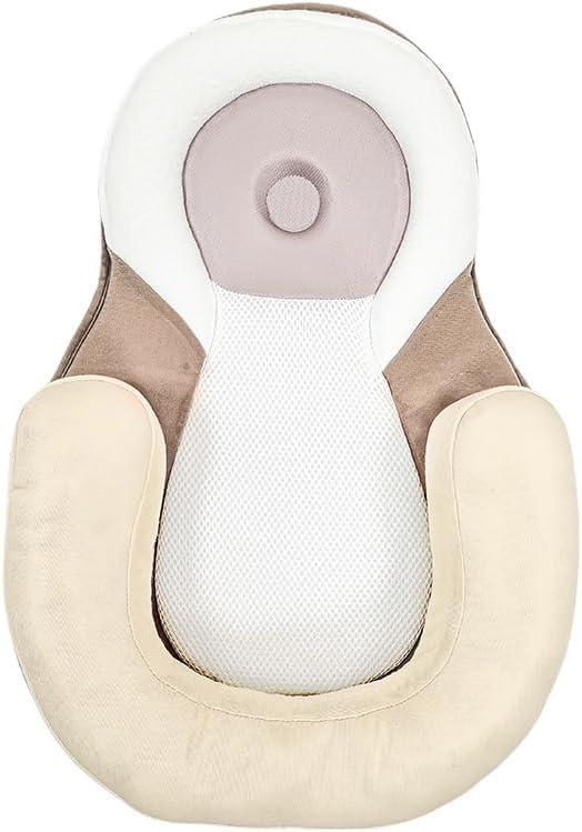 Adjustable & Portable Cozy Sleeping Bed - Ultra-Soft, Breathable Memory Foam Lounger for Daily Comfort (0-6 Months) - Travel-Friendly and Secure Floor Bed for Relaxing Naps (A-Brown)