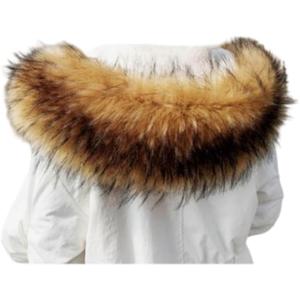 Faux Fur Collar Scarf Hood Collar Shawl Stole Neck Warmer for Winter Coat