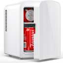 Electactic 4L/6 Cans Mini Fridge, Portable Compact Refrigerator, Small Skin Care Fridge, Food and Drinks, Small Cooler for Bedroom, Dorm, Car, Office, White