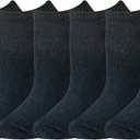 Amazon Essentials womens Cotton No-Show Athletic Socks, Lightly Cushioned (8-12, Black)