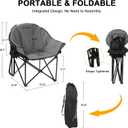 REALEAD Heated Camping Chair - Fully Thick Padded - Heated Chairs for Outdoor Sport with Back and Seat Heating - Heated Outdoor Chair for Adults - Battery NOT Included, 23.6 Inches X 23.6 Inches X 38.4 Inches