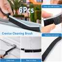 2 x Crevice Cleaning Brush,New Multifunctional Cleaning Brush Tool, Bathroom Gap Brush, Home, Kitchen, Bathroom, Window, Vehicle, Faucets, Toilet,6Pcs
