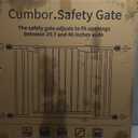 Cumbor 29.7-40.6" Baby Gate for Stairs, Baby Essential Safety Gate, Mom's Choice Awards Winner-Dog Gate for Doorways, Pressure Mounted Auto-Close Pet Gates for Dogs Indoor, Durable Child Gate, Black