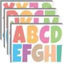 Bemeol Letter Stickers 351 Pieces 4 Inch Bulletin Board Letters Alphabet Cutout Letter for Bulletin Board Display Home Classroom School Decor(Colorful)